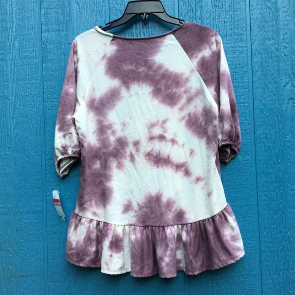 Thyme & Honey Plum Tie Dye Drop Waist Tunic Women’s Size Medium NWT - Picture 2 of 4